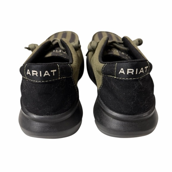 ARIAT Mens Hilo Dusted Olive Green American Flag Casual Shoe Size 7 - Picture 10 of 12